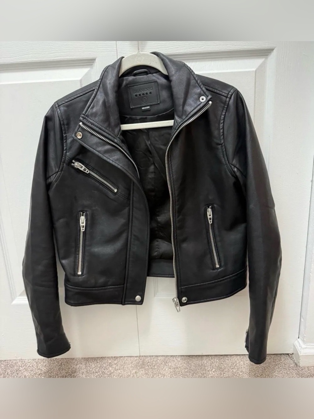 Blank NYC Black Leather Moto Jacket